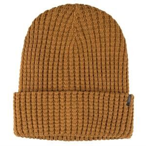 LEVI'S Men's Two-In-One Reversible Waffle Knit Beanie Tan Brown